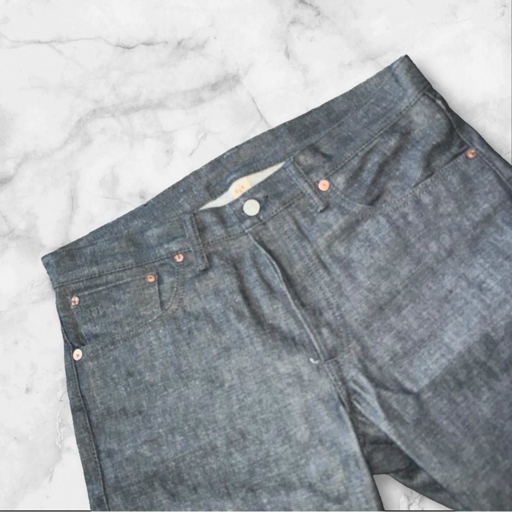EUC RRL Selvedge Japanese Denim Jeans Grey Men Size 31w 34l Black Label Slim Fit - Picture 3 of 11